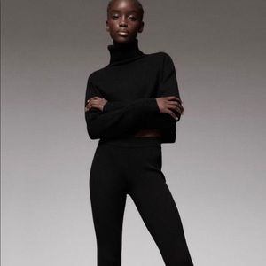 ZARA high collar black knit sweater